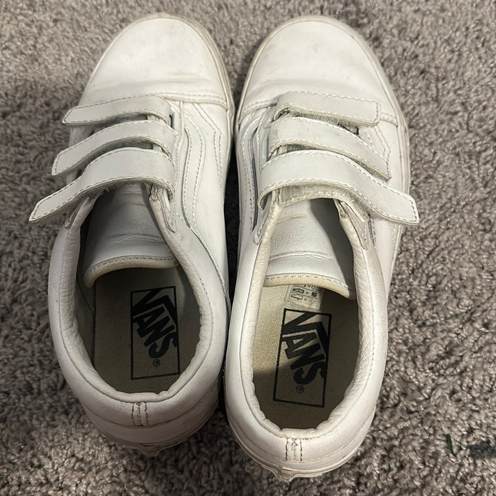 Velcro white vans women’s 7